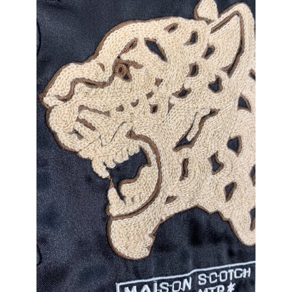 Scotch & Soda S/M Reverse Satin Bomber Jacket Embroider Patches & Stars RT10543 - Picture 7 of 15